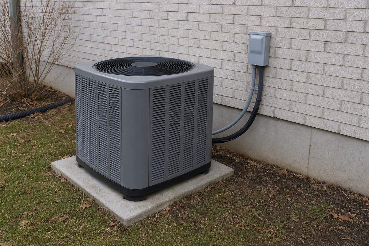 HVAC technician diagnosing air conditioner breaker trips in Oshawa